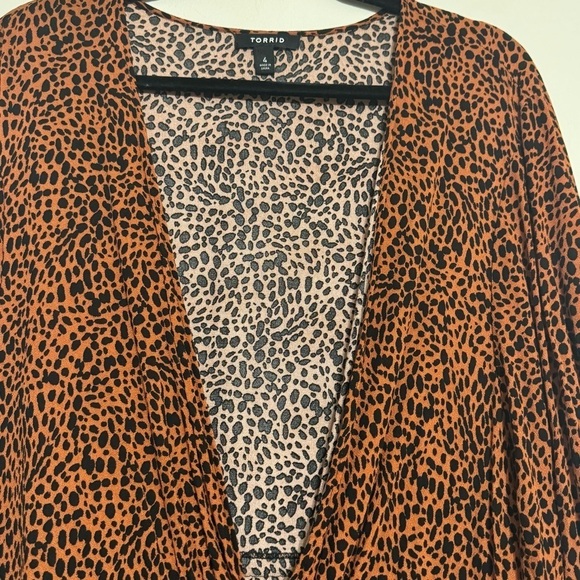 Torrid Tie-Front Midi Kimono - Size 4X - Picture 6 of 7